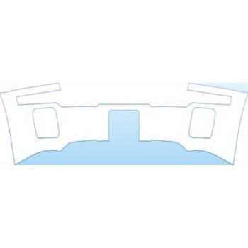 PAINT PROTECTION KIT - 2008 DODGE DAKOTA SXT CREW LOWER BUMPER WITH PLATE CUT OUT KIT - PRECUT PPF CLEAR BRA WRAP