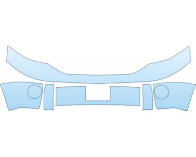 PAINT PROTECTION KIT - 2008 DODGE RAM SPORT 3500 PLASTIC BUMPER (PLATE CUT OUT) KIT - PRECUT PPF CLEAR BRA WRAP
