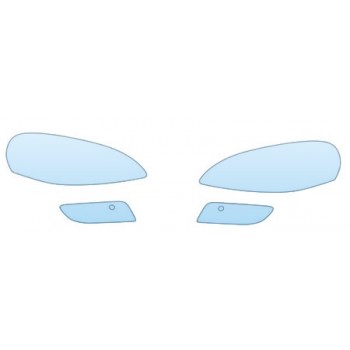 2006 DODGE STRATUS COUPE  Headlights Fog Lights Kit - PRECUT PPF CLEAR BRA WRAP