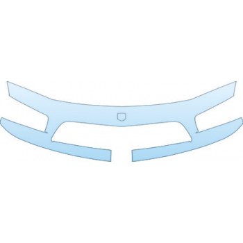 PAINT PROTECTION KIT - 2006 DODGE CHARGER SXT UPPER BUMPER KIT - PRECUT PPF CLEAR BRA WRAP