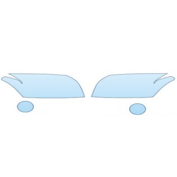 PAINT PROTECTION KIT - 2010 DODGE CALIBER SRT4  HEADLIGHTS FOG LIGHTS KIT - PRECUT PPF CLEAR BRA WRAP