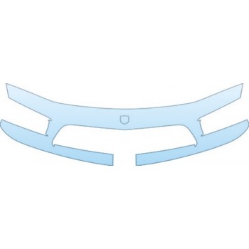 PAINT PROTECTION KIT - 2008 DODGE CHARGER SRT8 UPPER BUMPER KIT - PRECUT PPF CLEAR BRA WRAP