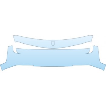 PAINT PROTECTION KIT - 2009 DODGE CHALLENGER SXT UPPER BUMPER KIT - PRECUT PPF CLEAR BRA WRAP