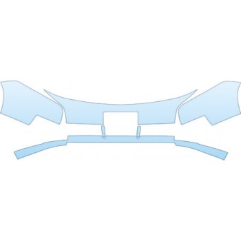 PAINT PROTECTION KIT - 2010 FORD FOCUS SEDAN S BUMPER WITH PLATE CUT OUT KIT - PRECUT PPF CLEAR BRA WRAP