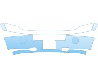 PAINT PROTECTION KIT - 2011 FORD EXPEDITION EDDIE BAUER BASE BUMPER (PLATE CUT OUT) KIT - PRECUT PPF CLEAR BRA WRAP