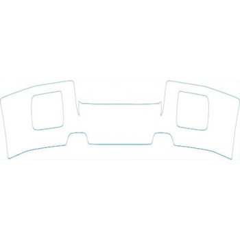 PAINT PROTECTION KIT - 2005 FORD F-150 BASE LOWER BUMPER WITH FOG LIGHTS KIT - PRECUT PPF CLEAR BRA WRAP