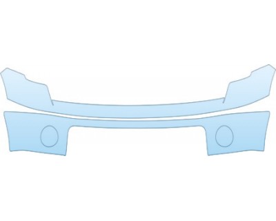 PAINT PROTECTION KIT - 2011 FORD F-150 LARIAT REGULAR CAB BUMPER WITH FOG LIGHTS KIT - PRECUT PPF CLEAR BRA WRAP