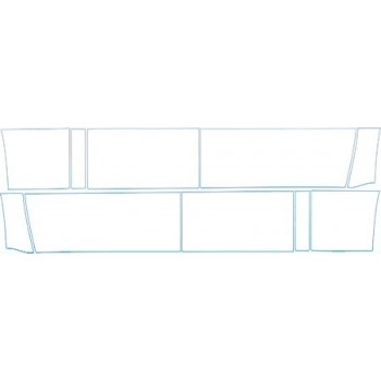 PAINT PROTECTION KIT - 2010 FORD F-350 SUPER DUTY SUPER CAB SHORT WHEEL BASE SINGLE REAR WHEEL ROCKERS KIT - PRECUT PPF CLEAR BRA WRAP
