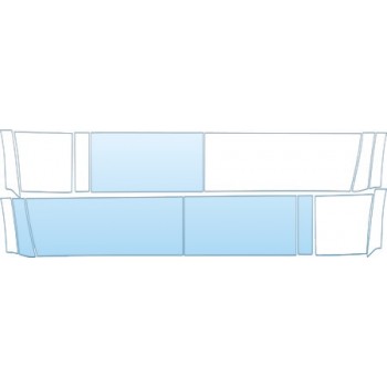 PAINT PROTECTION KIT - 2008 FORD F-350 SUPER DUTY SUPER CAB SHORT WHEEL BASE DUAL REAR WHEEL ROCKERS WITH FENDER FLARES KIT - PRECUT PPF CLEAR BRA WRAP