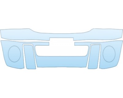 PAINT PROTECTION KIT - 2003 FORD RANGER EDGE BUMPER KIT WO PLATE - 4X4 - PRECUT PPF CLEAR BRA WRAP