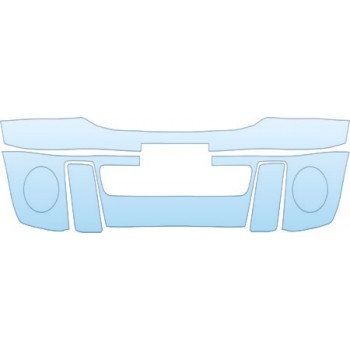 PAINT PROTECTION KIT - 2003 FORD RANGER EDGE BUMPER WITH PLATE CUT-OUT - PRECUT PPF CLEAR BRA WRAP