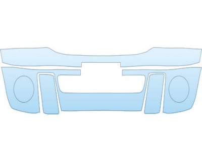 PAINT PROTECTION KIT - 2003 FORD RANGER EDGE BUMPER WITH PLATE CUT-OUT - PRECUT PPF CLEAR BRA WRAP
