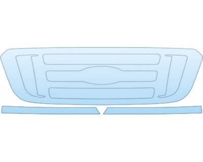 PAINT PROTECTION KIT - 2009 FORD RANGER XL GRILLE KIT - PRECUT PPF CLEAR BRA WRAP