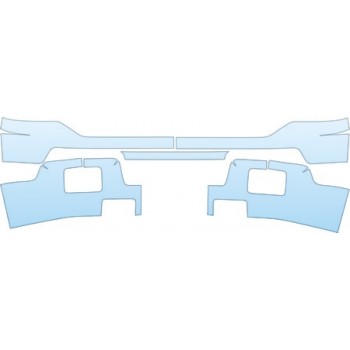 PAINT PROTECTION KIT - 2003 FORD F-250 HARLEY DAVIDSON SHORT BUMPER (LESS COVERAGE) - PRECUT PPF CLEAR BRA WRAP