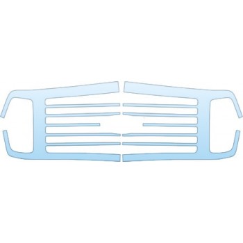 PAINT PROTECTION KIT - 2003 FORD F-250 HARLEY DAVIDSON GRILLE - PRECUT PPF CLEAR BRA WRAP