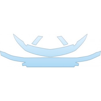 PAINT PROTECTION KIT - 2009 FORD MUSTANG SHELBY GT500 UPPER BUMPER KIT - PRECUT PPF CLEAR BRA WRAP