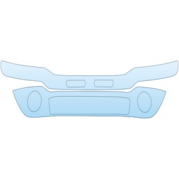 PAINT PROTECTION KIT - 2003 GMC SIERRA CLASSIC QUADRA STEER BUMPER UPPER AND LOWER KIT - PRECUT PPF CLEAR BRA WRAP