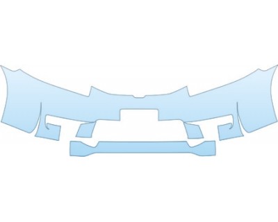 PAINT PROTECTION KIT - 2010 HONDA CIVIC SEDAN SI BUMPER WITH PLATE CUT OUT KIT - PRECUT PPF CLEAR BRA WRAP