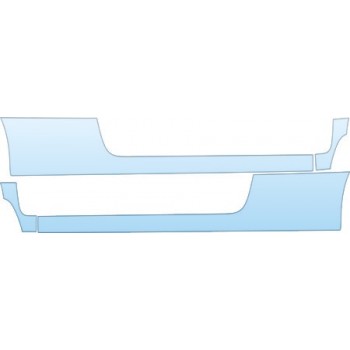PAINT PROTECTION KIT - 2008 HONDA CIVIC COUPE SI ROCKERS (WITH MUD FLAPS) KIT - PRECUT PPF CLEAR BRA WRAP