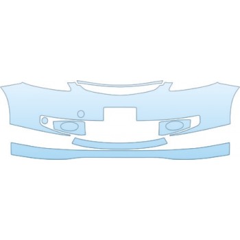PAINT PROTECTION KIT - 2007 HONDA FIT SPORT BUMPER (PLATE CUT OUT) KIT - PRECUT PPF CLEAR BRA WRAP