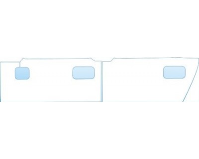 PAINT PROTECTION KIT - 2004 HUMMER H2 DRIVER DOORS UPPER KIT - PRECUT PPF CLEAR BRA WRAP