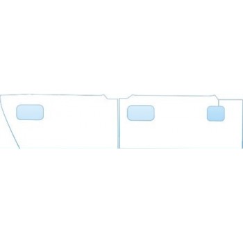 PAINT PROTECTION KIT - 2008 HUMMER H2 BASE PASSENGER DOORS UPPER KIT - PRECUT PPF CLEAR BRA WRAP
