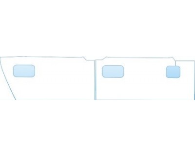 PAINT PROTECTION KIT - 2004 HUMMER H2 PASSENGER DOORS UPPER KIT - PRECUT PPF CLEAR BRA WRAP