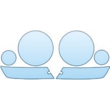 2005 JEEP LIBERTY BASE  Headlights Fog Lights Kit - PRECUT PPF CLEAR BRA WRAP