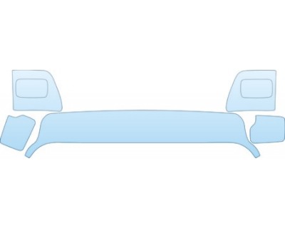 PAINT PROTECTION KIT - 2002 JEEP WRANGLER HOOD FENDER AND MIRROR KIT - PRECUT PPF CLEAR BRA WRAP