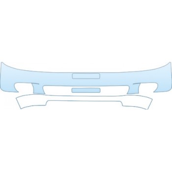 PAINT PROTECTION KIT - 2002 KIA SPECTRA GSX BUMPER GRILLE - PRECUT PPF CLEAR BRA WRAP