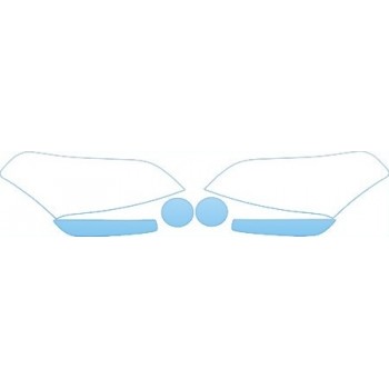 PAINT PROTECTION KIT - 2011 KIA SOUL BASE  HEADLIGHTS FOG LIGHTS KIT - PRECUT PPF CLEAR BRA WRAP