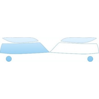 2006 LINCOLN LS V6-APPEARANCE PACKAGE  Headlights Fog Lights Kit - PRECUT PPF CLEAR BRA WRAP