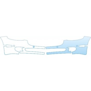 PAINT PROTECTION KIT - 2005 MASERATI QUATTROPORTE SIGNATURE L LOWER BUMPER (WITH SENSORS) KIT - PRECUT PPF CLEAR BRA WRAP