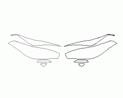 PAINT PROTECTION KIT - 2016 INFINITI Q70 3.7 HEADLIGHTS FOG LIGHTS - PRECUT PPF CLEAR BRA WRAP