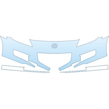 PAINT PROTECTION KIT - 2004 MAZDA RX-8 BUMPER WITH AIRDAMS KIT - PRECUT PPF CLEAR BRA WRAP