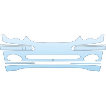 PAINT PROTECTION KIT - 2003 MERCEDES-BENZ C-CLASS SEDAN BASE MODEL BUMPER KIT - PRECUT PPF CLEAR BRA WRAP