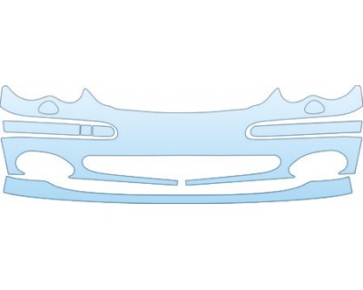 PAINT PROTECTION KIT - 2004 MERCEDES-BENZ C-CLASS SEDAN BASE MODEL BUMPER WITH WASHERS - PRECUT PPF CLEAR BRA WRAP