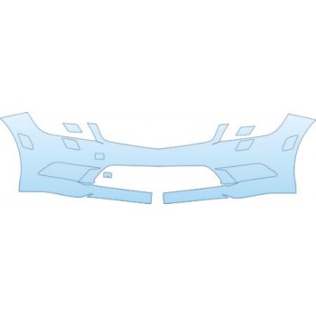 PAINT PROTECTION KIT - 2009 MERCEDES-BENZ C350 SEDAN SPORT BUMPER WITH WASHERS KIT - PRECUT PPF CLEAR BRA WRAP