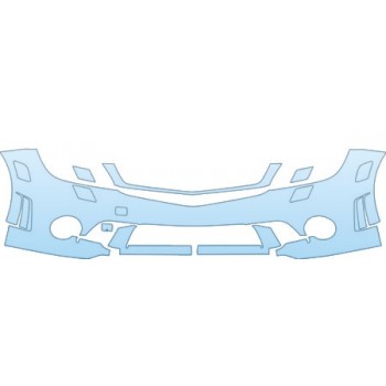 PAINT PROTECTION KIT - 2009 MERCEDES-BENZ C SEDAN 63 AMG BUMPER WITH WASHERS KIT - PRECUT PPF CLEAR BRA WRAP