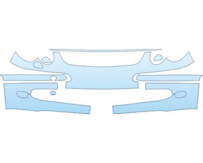 PAINT PROTECTION KIT - 2004 MERCEDES-BENZ CLK-CLASS CLK320 COUPE SHORT BUMPER WITH WASHERS (LESS COVERAGE) - PRECUT PPF CLEAR BRA WRAP