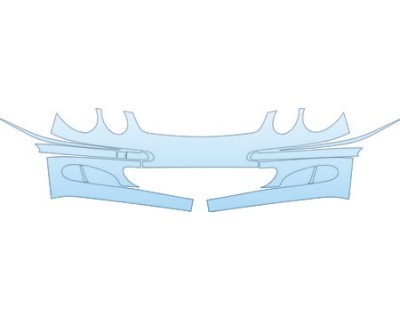 PAINT PROTECTION KIT - 2003 MERCEDES-BENZ E-CLASS E500 BASE MODEL BUMPER KIT - PRECUT PPF CLEAR BRA WRAP