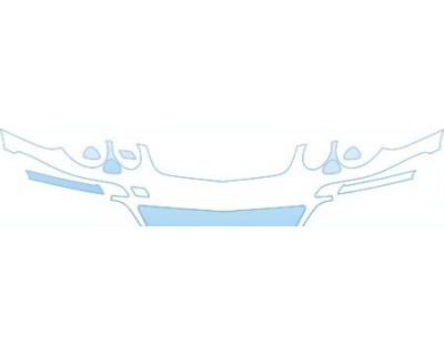 PAINT PROTECTION KIT - 2008 MERCEDES-BENZ E-CLASS 550 BASE UPPER BUMPER (WASHERS CUT OUT) KIT - PRECUT PPF CLEAR BRA WRAP