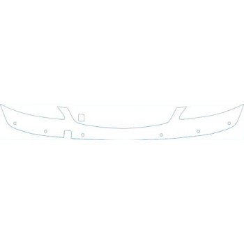 PAINT PROTECTION KIT - 2009 MERCEDES-BENZ S 600 SPORT UPPER BUMPER (WITH SENSORS) KIT - PRECUT PPF CLEAR BRA WRAP
