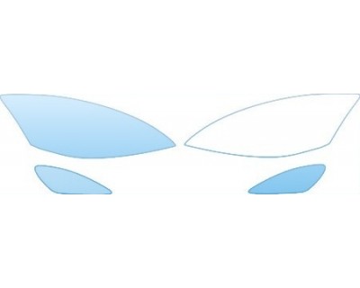 Precut PPF Kit – Clear Bra Paint Protection Film 2009 MERCEDES-BENZ S 550 BASE Headlights Fog Lights Kit - PRECUT PPF CLEAR BRA WRAP