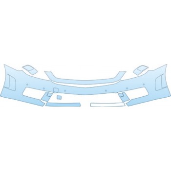 PAINT PROTECTION KIT - 2011 MERCEDES-BENZ SL 63 AMG  BUMPER WITH SENSORS KIT - PRECUT PPF CLEAR BRA WRAP