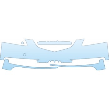 PAINT PROTECTION KIT - 2004 ACURA TL AERO PACKAGE SHORT BUMPER WITH AIR DAM (LESS COVERAGE) - PRECUT PPF CLEAR BRA WRAP