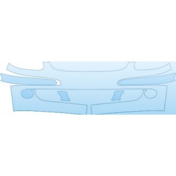 PAINT PROTECTION KIT - 2001 MERCEDES-BENZ SLK-CLASS SLK320 BASE MODEL SHORT BUMPER (LESS COVERAGE) - PRECUT PPF CLEAR BRA WRAP