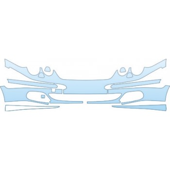 PAINT PROTECTION KIT - 2003 MERCEDES-BENZ CL-CLASS BASE MODEL BUMPER WITH WASHERS KIT - PRECUT PPF CLEAR BRA WRAP
