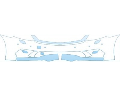 PAINT PROTECTION KIT - 2009 MERCEDES-BENZ CL 550 SPORT BUMPER WITH SENSORS WASHERS KIT - PRECUT PPF CLEAR BRA WRAP