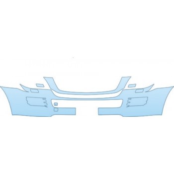 PAINT PROTECTION KIT - 2008 MERCEDES-BENZ GL 320 BUMPER WITH WASHERS AND PLATE CUT OUT KIT - PRECUT PPF CLEAR BRA WRAP